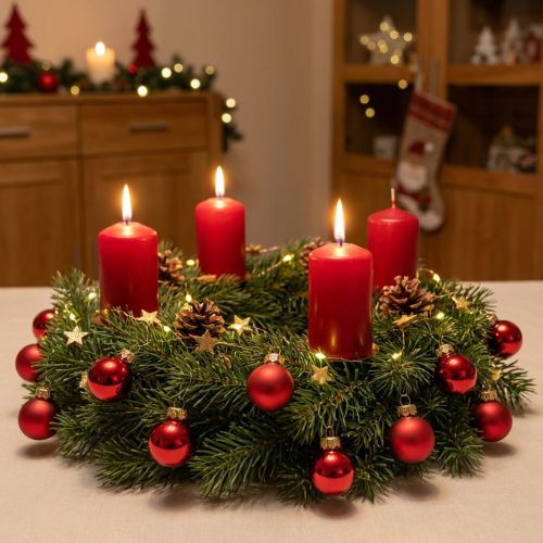 Boules de Noël Mini Rouges Ø2,5cm Mat et Brillant - Lot de 22 | Floristik24.fr
