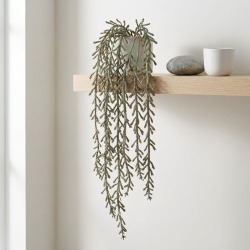 Suspendue décorative succulente verte et bronze métallique 114 cm | Floristik24.fr