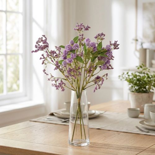 Bouquet de fleurs artificielles violettes 51 cm en polyester et plastique | Floristik24.fr