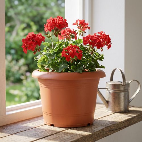 Article Pot de fleurs en plastique terracotta Ø20 cm - Série Oliver