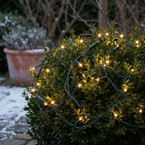 Lichternetz LED pour intérieur et extérieur, 60 LED, Ø35cm, lumière blanc chaud | Floristik24.fr