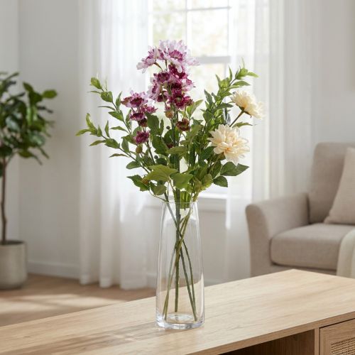 Branche de Fleurs Artificielles Astres en Soie Violet - 80 cm | Floristik24.fr