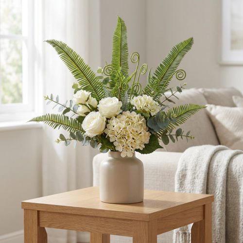 Fougère Artificielle Verte 55 cm - Tige Décorative | Floristik24.fr