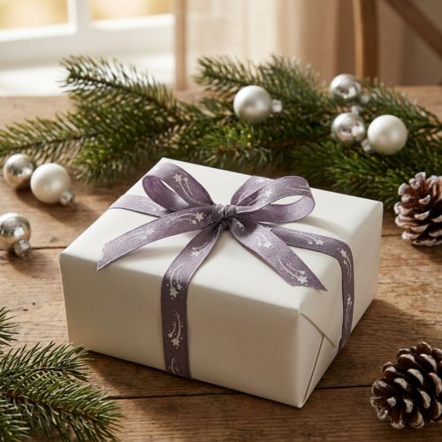 Ruban cadeau étoiles ruban de Noël ruban violet 15mm 20m | Floristik24.fr