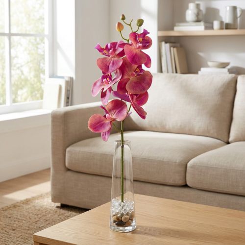 Orchidée Artificielle Phalaenopsis Fuchsia 78 cm | Floristik24.fr