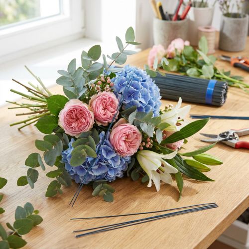 Fil de fer bleu recuit 1,2 mm x 300 mm – 2,5 kg | Floristik24.fr