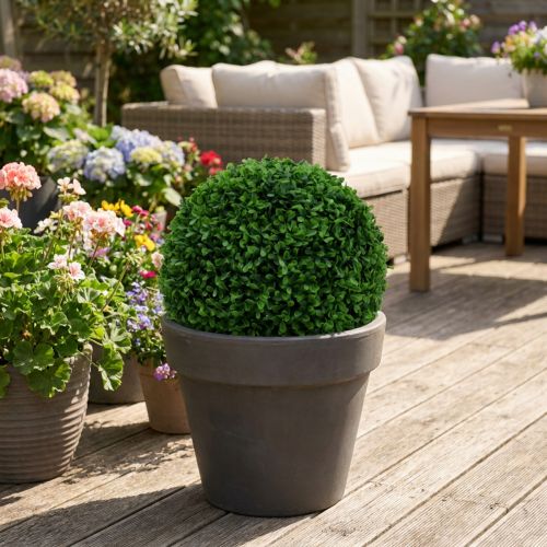 Boule de buis artificielle verte Ø25cm | Floristik24.fr