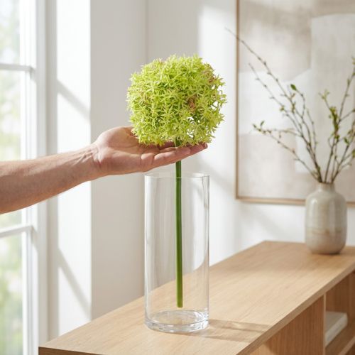 Fleur artificielle Allium vert Ø18cm H90cm | Floristik24.fr