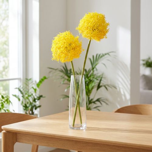 Zierlauch artificiel jaune éclatant 80 cm Ø 14,5 cm lot de 2 | Floristik24.fr