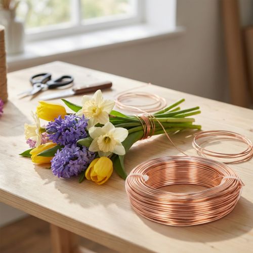 Article Bobine de fil d'aluminium pour loisirs créatifs et art floral, 60 m, 500 g