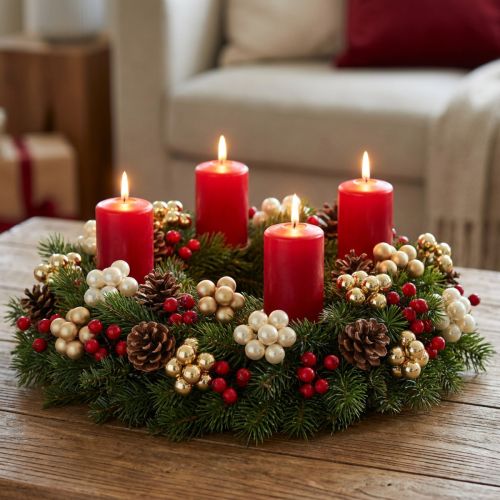 Mini boules de Noël sur fil or, crème Ø1,5cm 140 pcs | Floristik24.fr