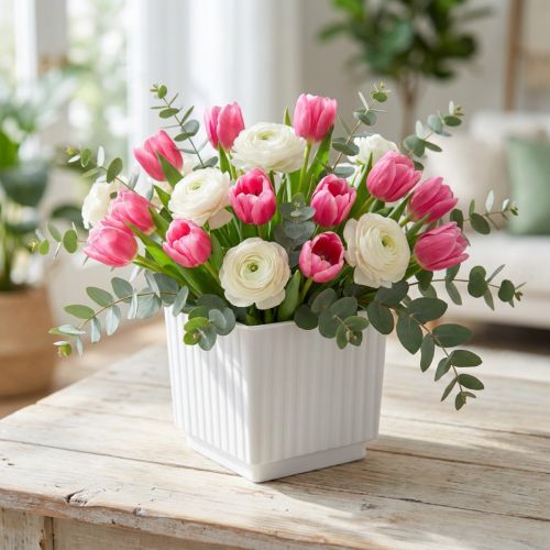 Lot de 10 supports blancs en plastique pour mousse florale 7 cm | Floristik24.fr