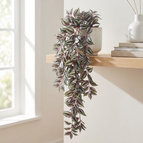 Plante artificielle suspendue Tradescantia Zebrina 90 cm | Floristik24.fr