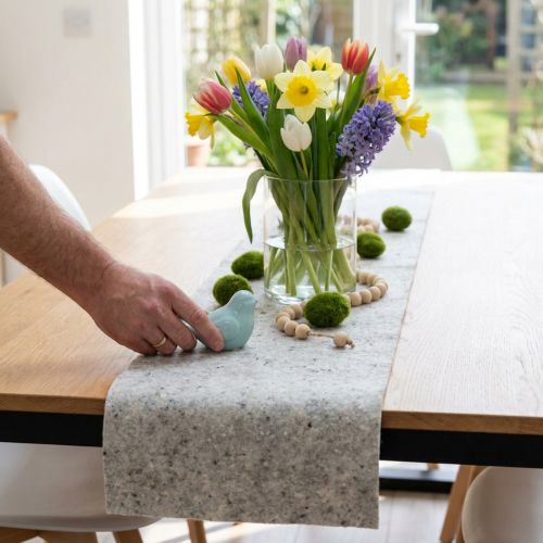 Ruban feutre gris 7,5cm 5m | Floristik24.fr