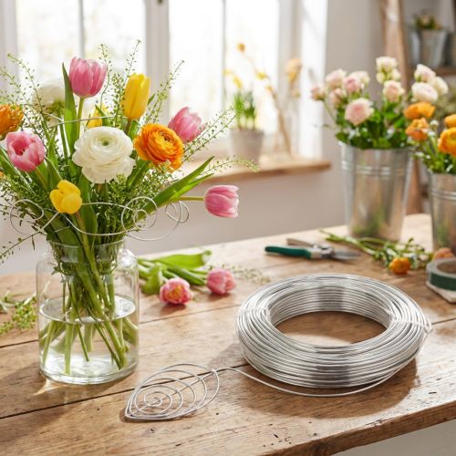 Article Fil d’aluminium argenté 3 mm 1 kg pour travaux créatifs