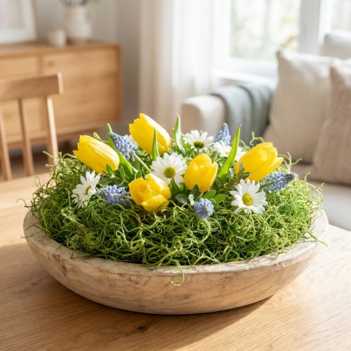Fibres naturelles de tamarin vert clair 500 g – Idéal pour la décoration et les loisirs créatifs | Floristik24.fr