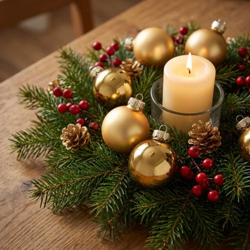 Boules de Noël miniatures en verre doré mat et brillant Ø3cm - Lot de 22 | Floristik24.fr
