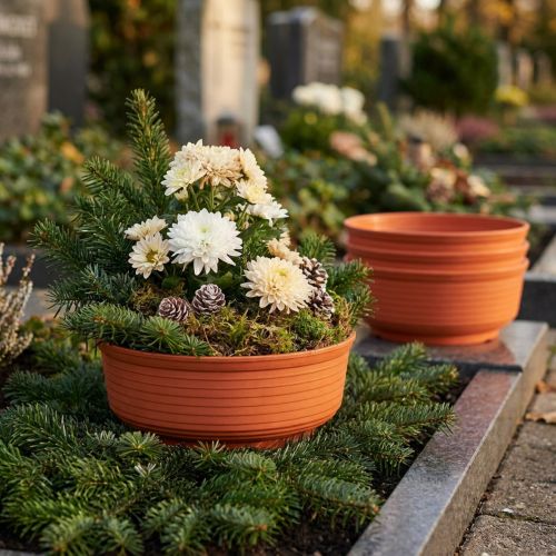 Lot de 10 Coupelles en Plastique Terracotta Ø18 cm | Floristik24.fr