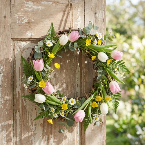 Couronne en bois naturel Ø30 cm pour décoration intérieure et créations artisanales | Floristik24.fr