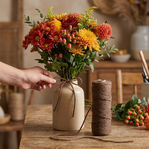 Fil en Laine Marron 55 m pour Décoration et Loisirs Créatifs | Floristik24.fr