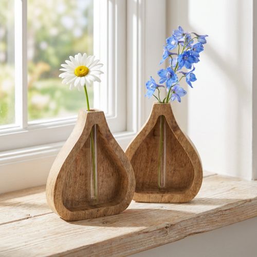 Minivas en verre avec support