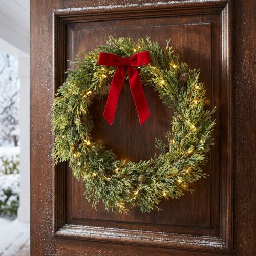 Couronne en Sapin Artificiel avec Pommes de Pin – Décoration de Noël Ø36cm Vert | Floristik24.fr