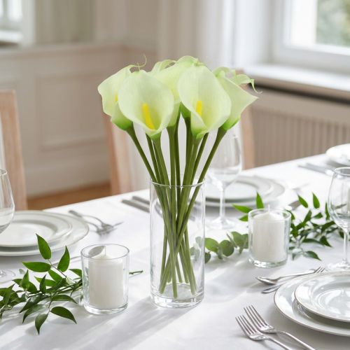 Mini calla artificielle blanc L 28cm 12 pcs | Floristik24.fr