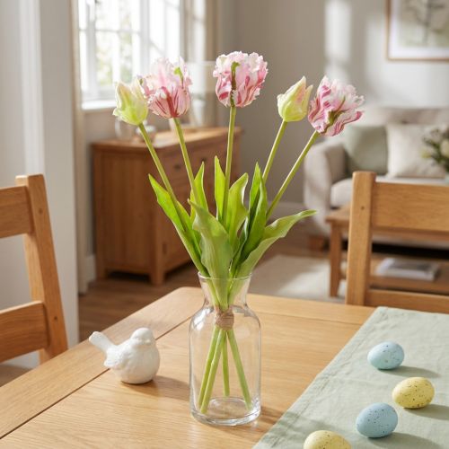 Bouquet de Tulipes Artificielles Papillon 40 cm | Floristik24.fr