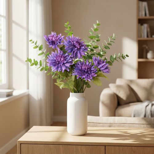 Dahlia artificielle lavande