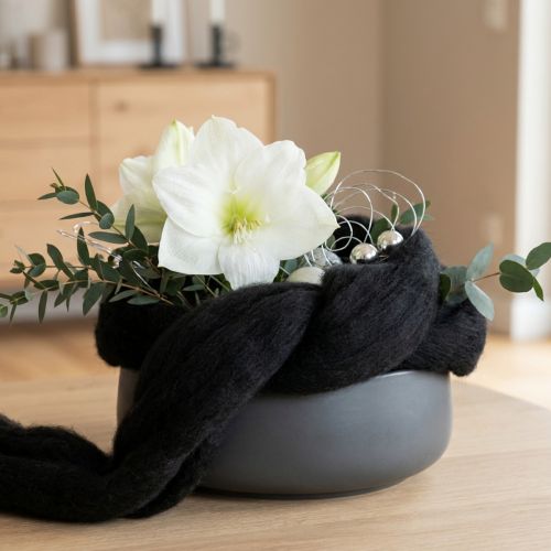 Article Laine feutrée noire 2 m pour décoration et loisirs créatifs