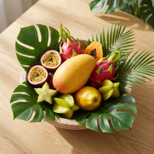 Mango artificielle en plastique avec effet réaliste, jaune | Floristik24.fr