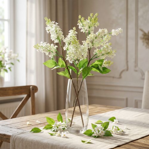 Branche de Lilas Artificiel Blanc 84 cm | Floristik24.fr