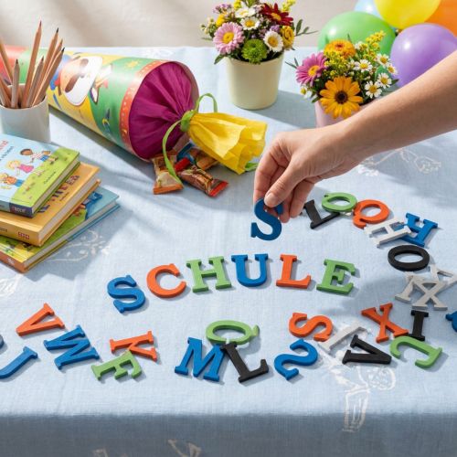 Lettres en bois colorées 2,5 cm – Décoration de table pour rentrée scolaire | Floristik24.fr