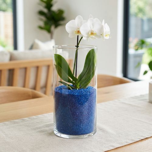 Sable coloré 0,5mm bleu foncé 2kg | Floristik24.fr