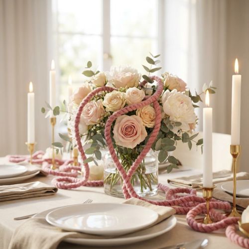 Cordon en feutre duveteux Mirabell, rose antique, 25 m | Floristik24.fr