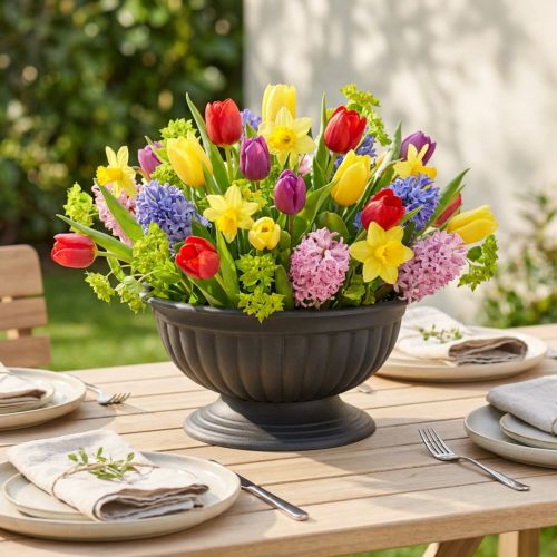 Article Coupe décorative avec pied anthracite Ø26cm
