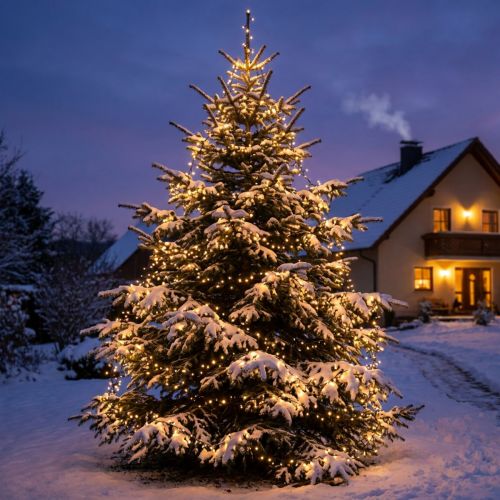Guirlande lumineuse LED extérieure 480 LED 36 m noir et blanc chaud | Floristik24.fr