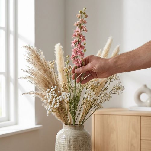 Fleurs séchées Delphinium rose 64 cm – Décoration intérieure | Floristik24.fr