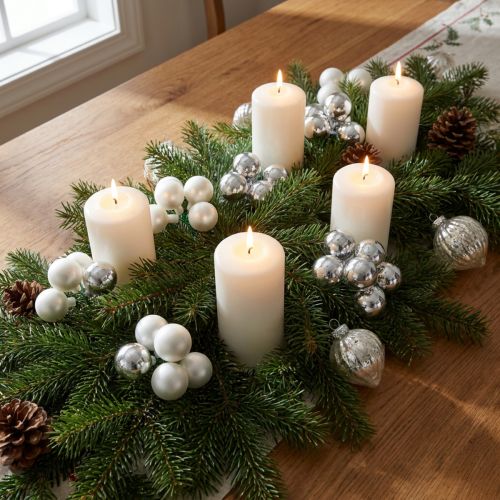 Boules décoratives en verre argenté mat et brillant Ø40mm - Lot de 32 | Floristik24.fr