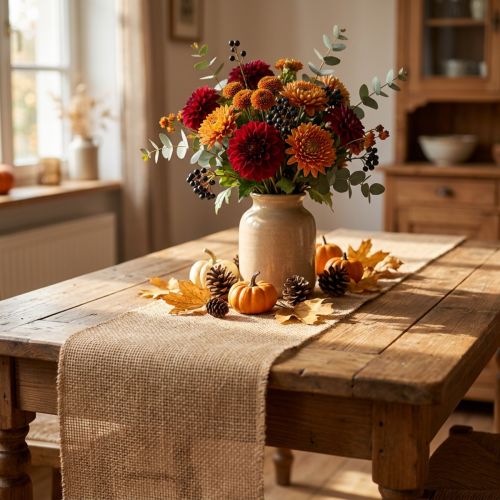 Chemin de table jute ruban de jute ruban de table nature L30cm L5m | Floristik24.fr