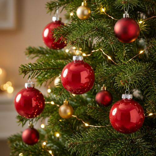 Boules de Noël Rouges en Verre 6 cm - Lot de 24 | Floristik24.fr