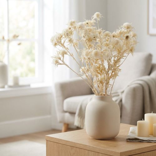 Branches de chardons séchés blanchis – 80 g | Floristik24.fr