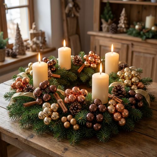 Lot de 140 Mini Boules Décoratives en Verre avec Tiges – Or, Marron, Abricot – Ø20 mm | Floristik24.fr