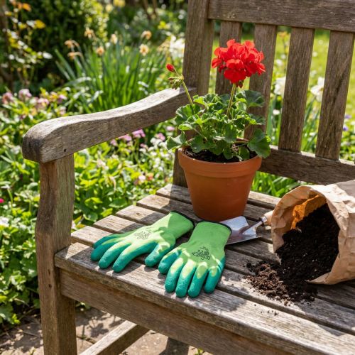 Gants de jardinage Kixx en nylon verts, taille 10 | Floristik24.fr