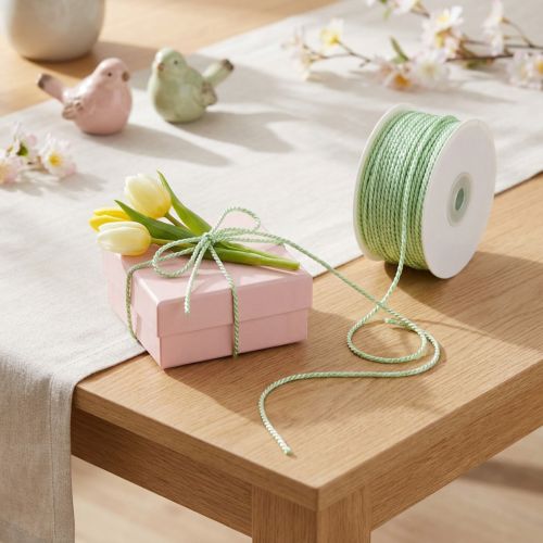 Article Kordel en vert clair 2 mm x 50 m, pour décorations et loisirs créatifs