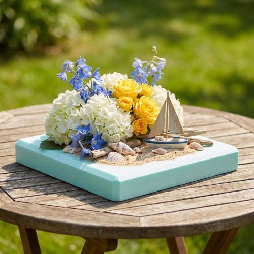 Plaque en polystyrène vert clair 50x50x4 cm | Floristik24.fr