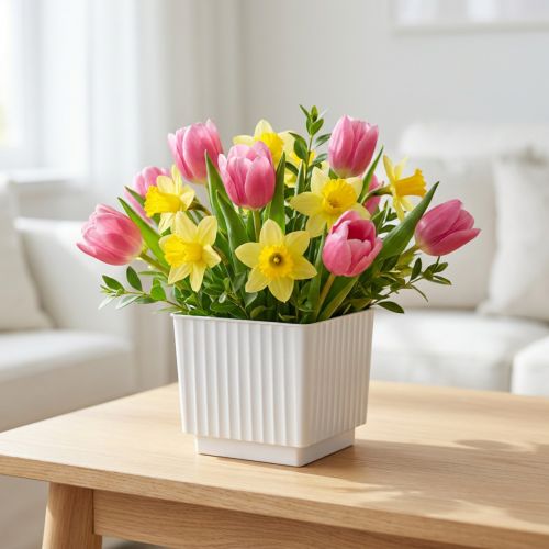 Lot de 20 supports en plastique blanc pour mousse florale 6,5 cm | Floristik24.fr