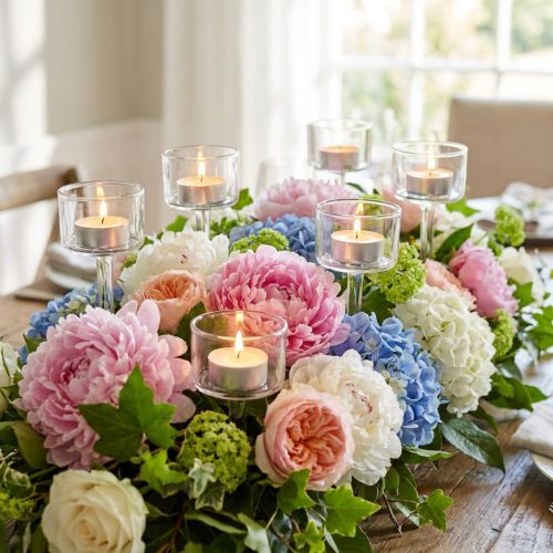 Lot de 8 Porte-Bougies en Verre avec Pique – Transparent, Ø4,5 cm, H8 cm | Floristik24.fr