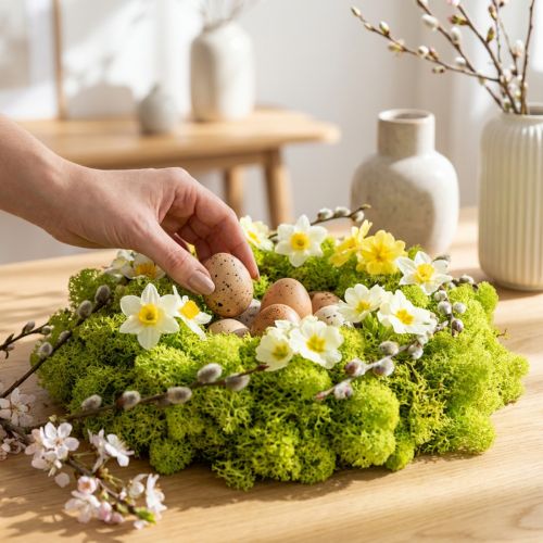 Mousse décorative vert clair