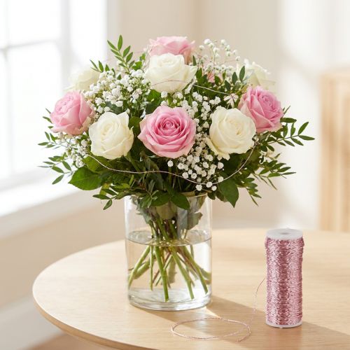 Fil décoratif rose ondulé Ø0,30mm 100g/140m - Fil de cuivre pour loisirs créatifs et décoration | Floristik24.fr